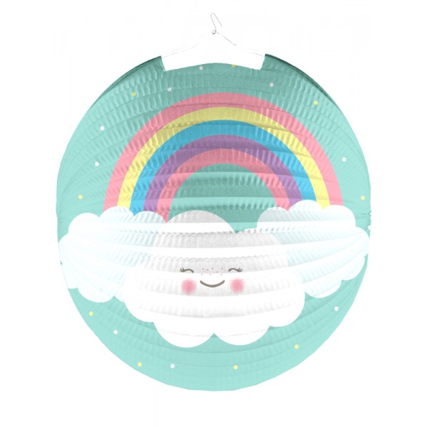Linterna de papel arcoíris y nubes - 9904639