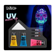 Kit de maquillaje: Calavera brillante UV