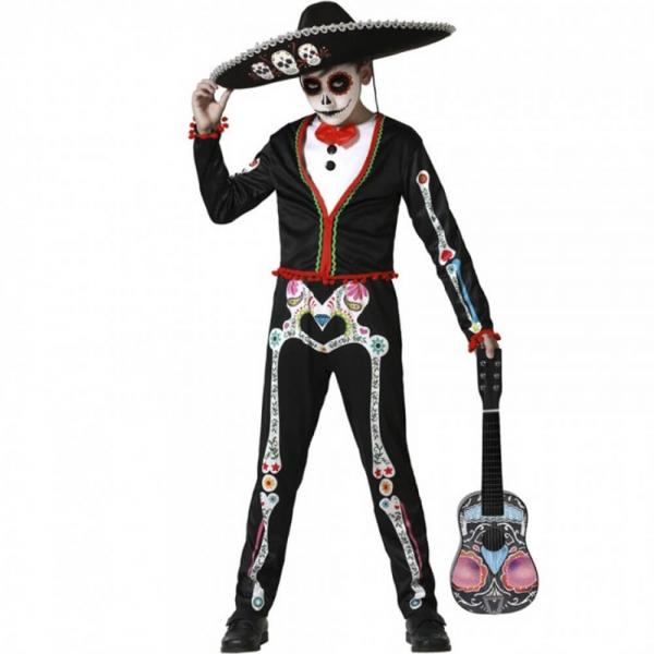 Disfraz de esqueleto de mariachi mexicano - Niño - 74463-Parent