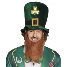 Gorro de Leprechaun con Barba - San Patricio