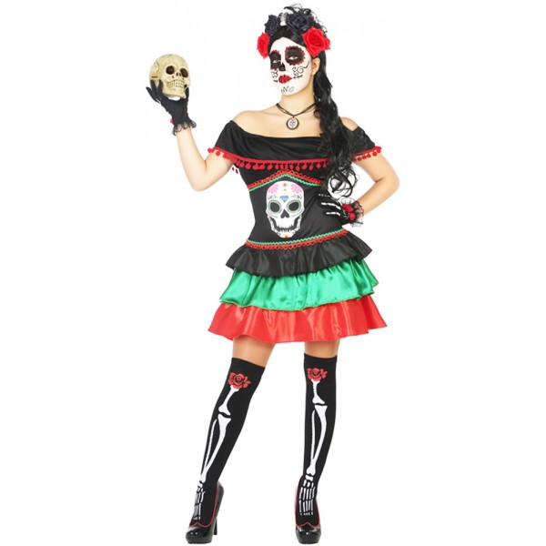 Disfraz - Vestido Corto - Dia De Los Muertos - 34732-parent