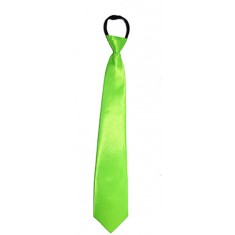 Corbata de raso verde