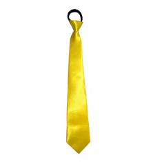 Corbata de satén amarilla