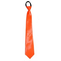 Corbata de satén naranja