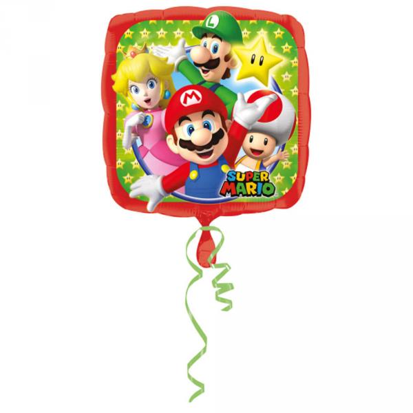 Globo metalizado - Super Mario Bros™ - Cuadrado 43 cm - 3200875