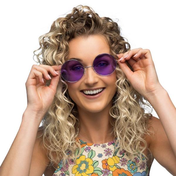 Gafas de fiesta Hippie XL moradas - RDLF-44565