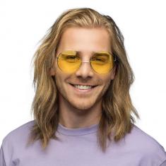 Gafas de fiesta Hippie XL amarillo