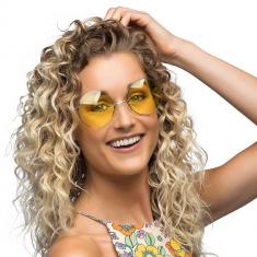  Gafas de fiesta Hippie XL - Amarillo