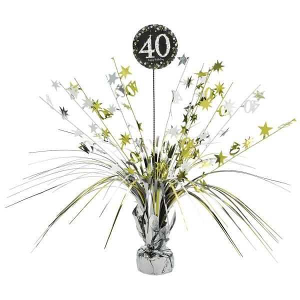 Centro de Mesa de Papel Metálico - 40 Sparkling Celebration - Dorado 45,7 cm - 110294