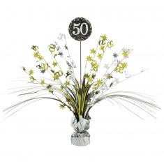 Centro de Mesa de Papel Metálico - 50 Sparkling Celebration - Dorado 45,7 cm