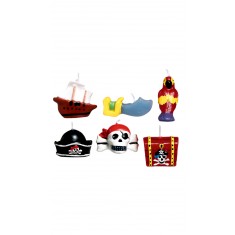 6 Mini Velas Piratas