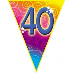 Guirnalda de cumpleaños - 40 años