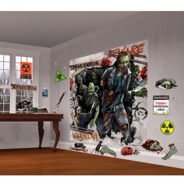 Set de decoración de pared zombie - 670373-55