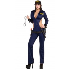 Disfraz de policía superior de agente del FBI sexy