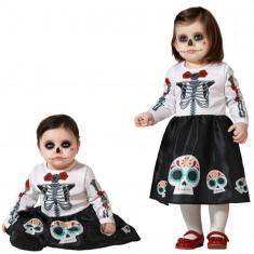 Disfraz de esqueleto mexicano - bebé