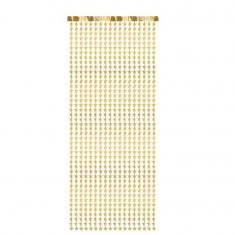 Cortina navideña - 100 x 245 cm - estrellas doradas