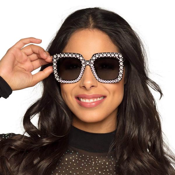 Gafas de fiesta Bling Bling - Negro - 02631