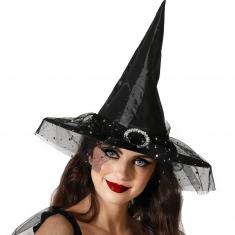 Sombrero de bruja negro - mujer
