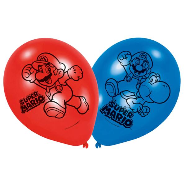 Globos de látex Super Mario™ x6 - 9901546