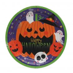 Platos de papel Halloween x6 -18cm