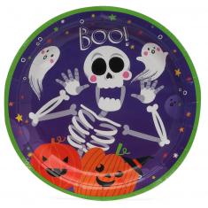 Plato de papel Halloween x6 - 23 cm