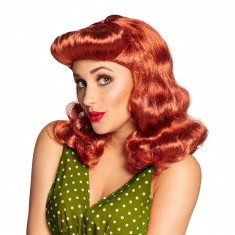 Peluca Pin-Up Roja