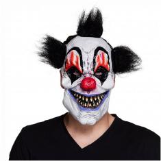 Mascarilla de látex payaso aterrador - Adulto