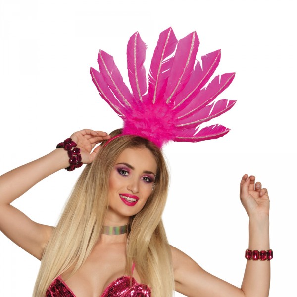 Diadema Samba Rosa Neón - 52105