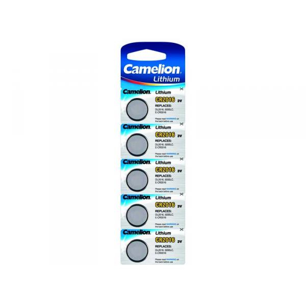 Pack de 5 piles Camelion Lithium CR2016 3V - 12845