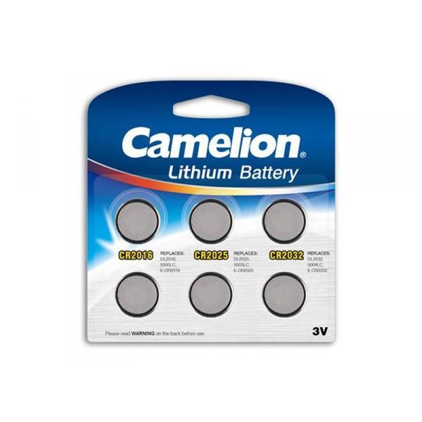Pack Mix de 6 piles Camelion Lithium CR2016, CR2025, CR2032 - 14377