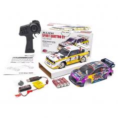 Carisma GT24 Audi Quattro+ Carrosserie M-Sport Puma Rally 4x4 Brushless 4wd RTR 1/24