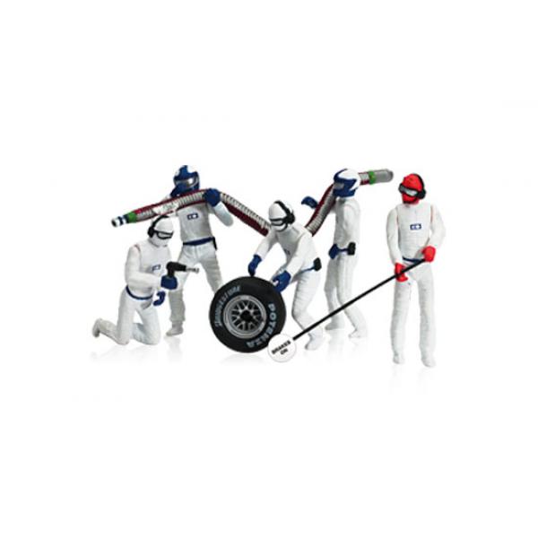 Figurines mecaniciens bleu-blanc - 1/32e Carrera - CA21111
