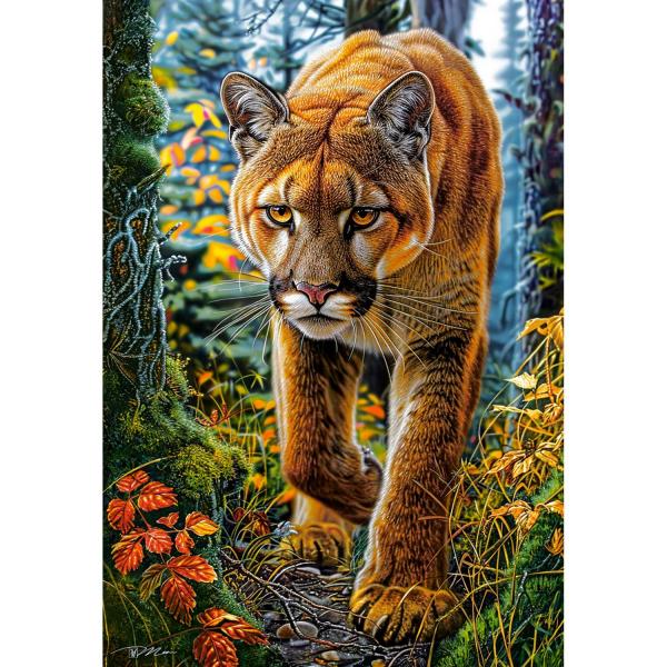 Puzzle 1500 pieces : Mountain Lion in the Forest - C-152261-2