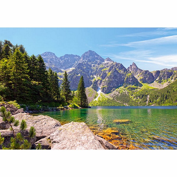 1000 piece puzzle : Lake Morskie Oko Tatras, Poland - Castorland-102235