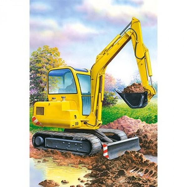 24 piece puzzle - Mini puzzle: Excavator - Castorland-02405BM-3