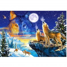 Puzzle de 1000 piezas: Lobos aulladores