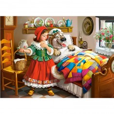 Puzzle 120 pièces : Le Petit Chaperon Rouge et le Grand Méchant Loup