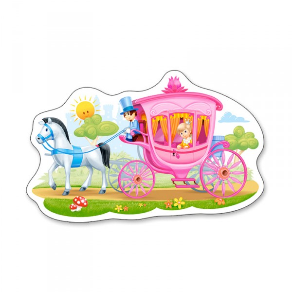 Puzzle 15 pièces : Princesse dans son carrosse - Castorland-015122