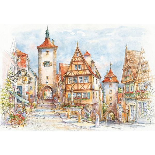 Puzzle 1500 pièces - La ville de Rothenburg - Castorland-151059