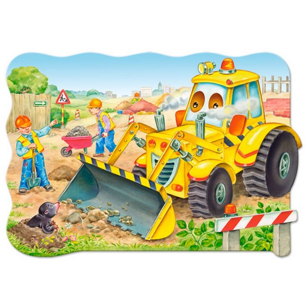 Puzzle 20 piezas maxi: Bulldozer en acción - Castorland-02139