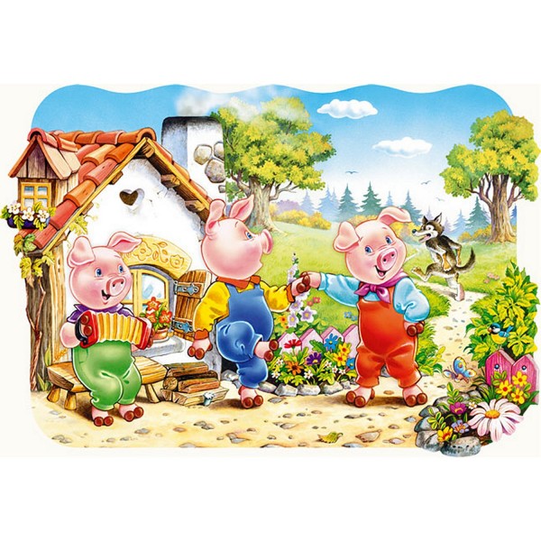 Puzzle 20 pièces maxi : Les trois petits cochons - Castorland-02184