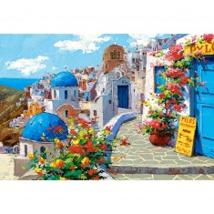 2000 Teile Puzzle: Santorini im Frühjahr