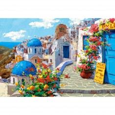 Puzzle 2000 pièces : Santorin au printemps