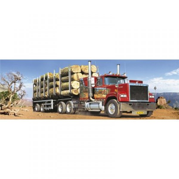 Puzzle 220 pièces panoramique - Truck rouge - Castorland-22014T-1
