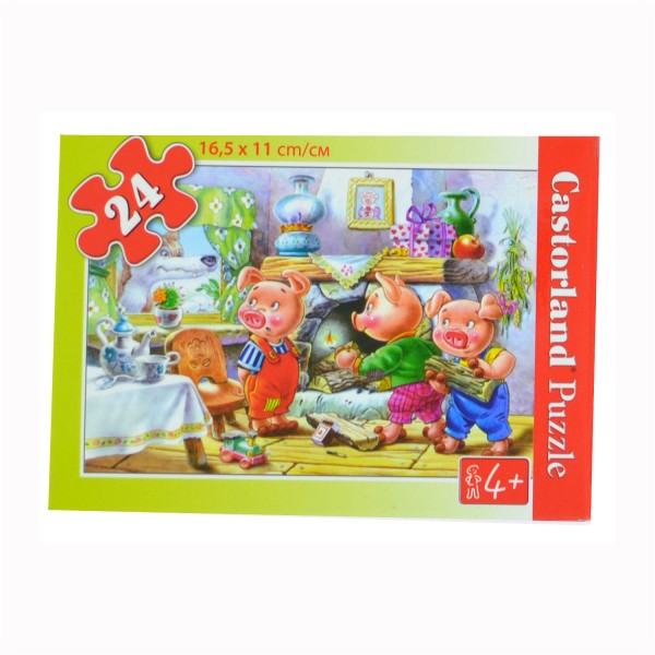 Puzzle 24 pièces : Les trois petits cochons - Castorland-02405B-6