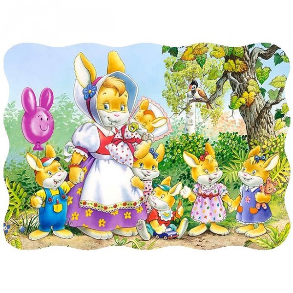 Puzzle 30 pièces : Famille de lapins - Castorland-03297
