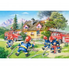 Puzzle 40 pièces maxi : Au feu les pompiers
