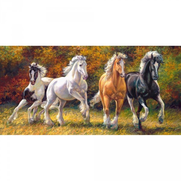 Puzzle 4000 pièces : Born to Run : Chevaux - Castorland-400119