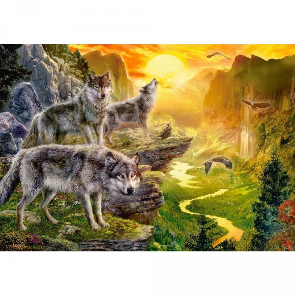 Puzzle 500 pièces : Vallée des Loups - Castorland-52073