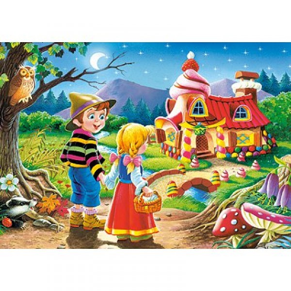 Puzzle 54 pièces - Mini puzzle : Hansel et Gretel devant la maison de la Sorcière - Castorland-08521B-15